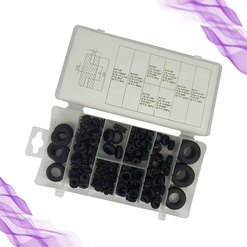 180-Piece Universal AC Guard Coil Rubber Gasket Seal for Air Conditioning Repair