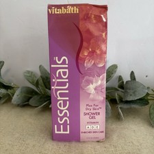 Vintage Vitabath Essentials Plus For Dry Skin Shower Gel 12 Fl Oz Vitamin A D E