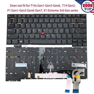 New US Backlit keyboard for Lenovo Thinkpad X1 Extreme 4th Gen 4 Gen 5 T14s Gen2