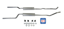 1966-1974 Bronco V8 289 302 Dual Exhaust System With Stock Mufflers