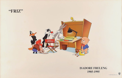 1995 Warner Bros  FRIZ  Looney Tunes Freleng Tribute Print 29'' X 20''