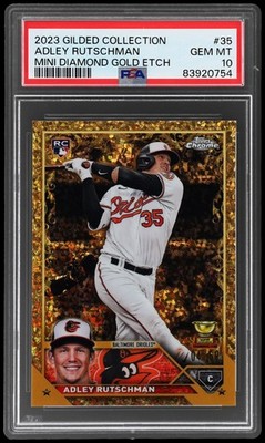 2023 Topps Gilded Collection Adley Rutschman #35 PSA 10 4/50 Baseball Gem Mint