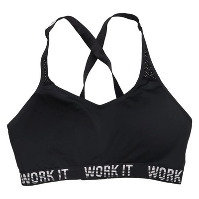 Zeeman, Sport-BH, Größe: L, Schwarz, Elasthan/Polyester, Print, Damen #kZX