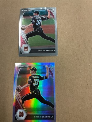 2021 Panini Prizm Draft Pick Royals Prospect Eric Cerantola Prizm & Common Card