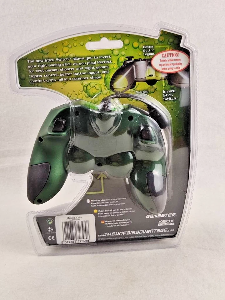 Gamester Black Green Controller for Original Xbox - Image 2 of 4