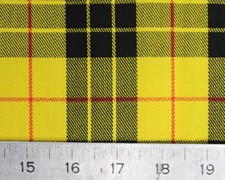 Plaid in poliviscosa tartan Clueless tessuto giallo nero righe a quadri 150 cm