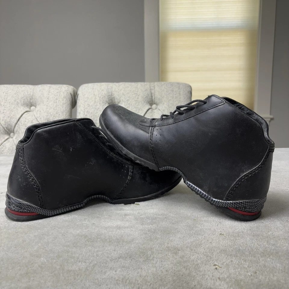 310 Zapatos Motoring Wayne Para Hombre Talla 10.5 Cuero Negro Zapatillas Altas Informales Foto 3 de 4