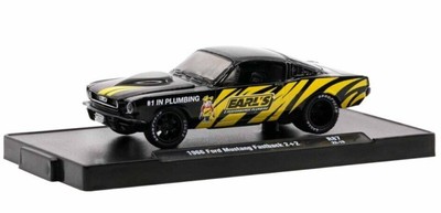 FORD Mustang Fastback 2+2  - EARL`s - 1966 - black / yellow - M2 1:64