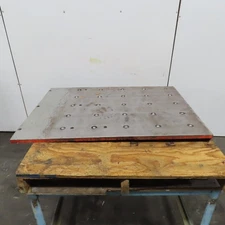 46-3/4" x 32-1/2" Ball Transfer Table From Amada LCE-645 Laser