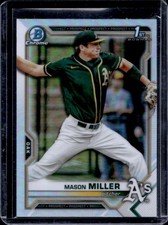 2021 Bowman Draft Mason Miller Chrome Refractor 1st Prospect #BDC-85 Athletics