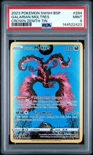 Galarian Moltres 284/159 Crown Zenith Tin Swsh Black Star Promo Pokemon PSA 9