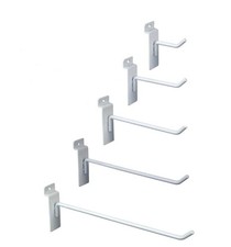 Commercial Grade White Slatwall Hooks-Combo Pack of 25 Assorted Size Peg Hooks