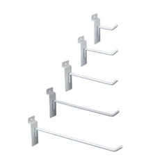 Commercial Grade White Slatwall Hooks-Combo Pack of 25 Assorted Size Peg Hooks