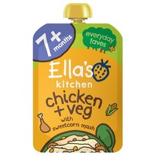 Ella's Kitchen Organic Chicken and Veg Baby Pouch 7 Months, 130g