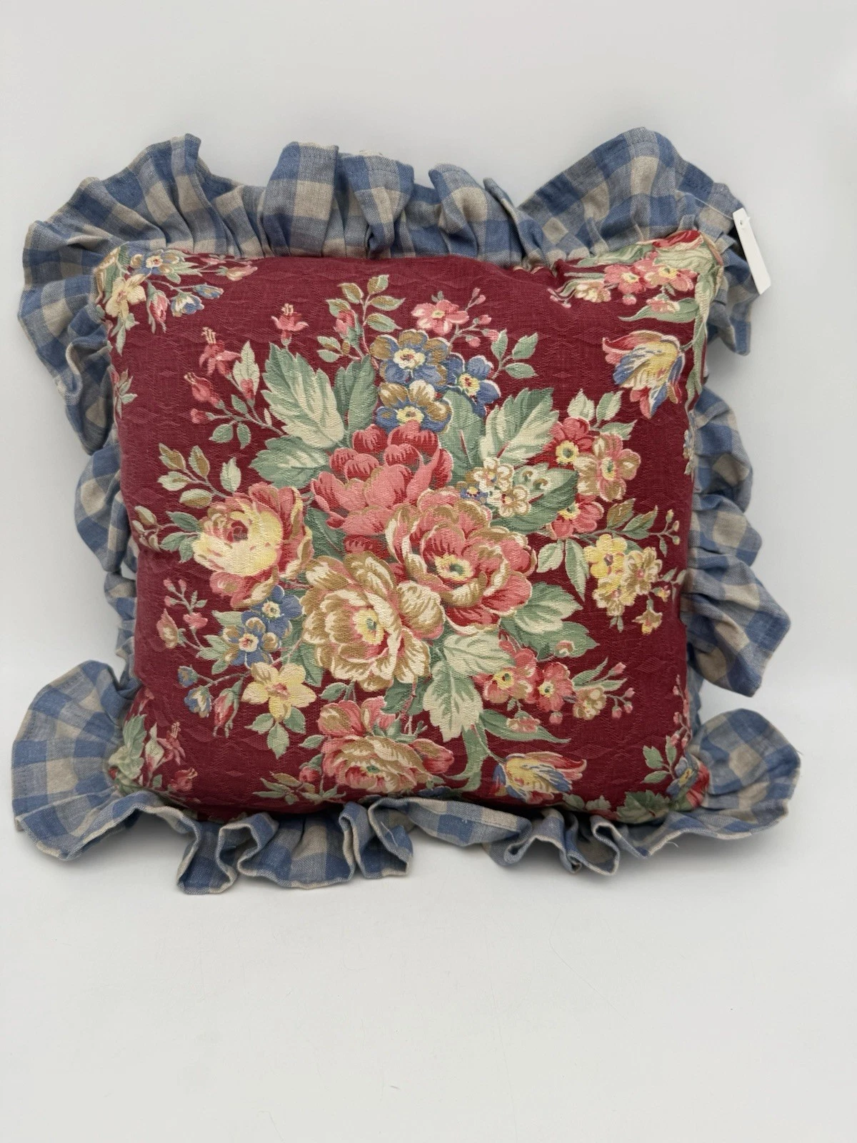VTG Angela Resendiz Floral Throw Pillow Fabric Countrycore Cottagecore Farmhouse