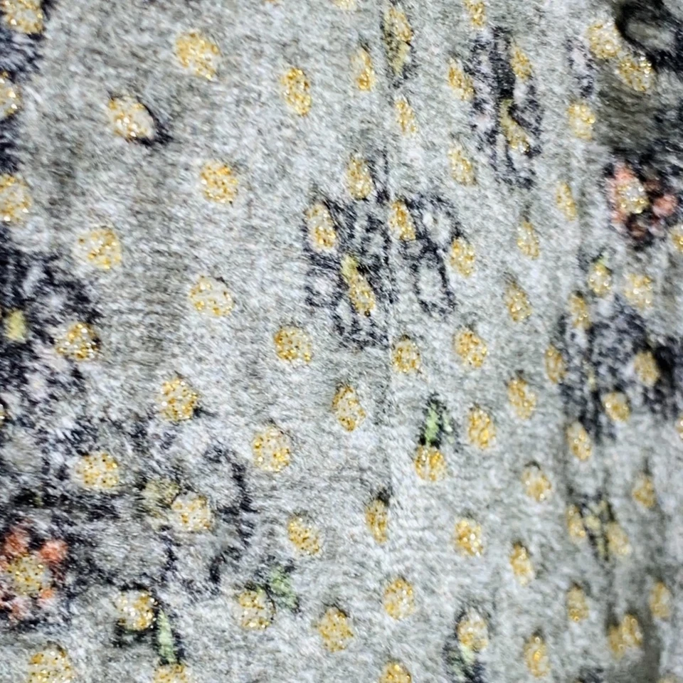 Abrigo BLANK LONDON Talla Única Verde Salvia Viscosa Floral Frente Abierto Foto 2 de 4