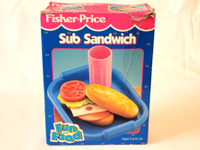 Vintage 1994 Fisher Price Fun with Food Sub Sandwich 2197 Playset Complete