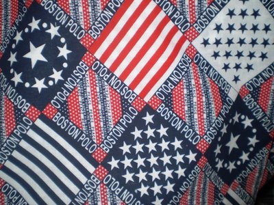 Gorgeous Retro USA/American STAR / FLAG Faux Patchwork Fabric #2 (50cm x 50cm)
