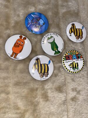 6 Pins Janosch, Die Sendung mit der Maus, Regenbogenfisch gebraucht, Wie Neu