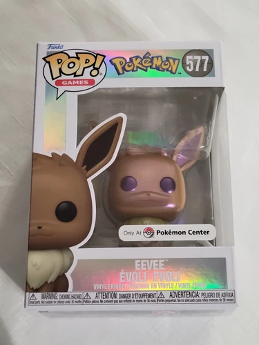 🔥 Funko Pop! Games 🔥 Pokemon - Eevee #577🔥 Pearlescent Only At Pokémon Center