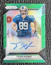🔥TYLER HIGBEE 2016 PRIZM AUTOGRAPHED GREEN REFRACTOR ROOKIE CARD!🔥RAMS!