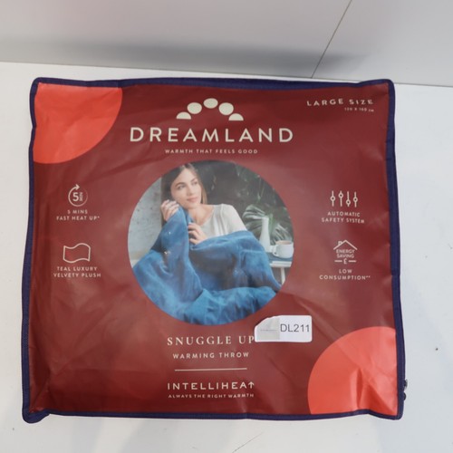 Dreamland Snuggle Up Heated Teal Throw Large 120 x 160cm ExDisplay
