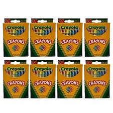 8 Boxes Vintage 2002 Crayola 24 Crayons w/ Retired Dandelion Color in Each NEW