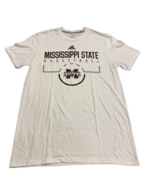 Adidas NCAA Mississippi State Go-to Tee White/Burgundy 28L001 | eBay
