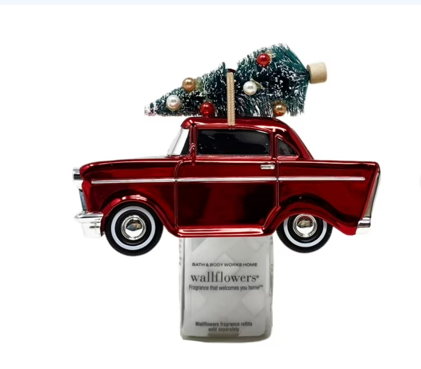 BATH & BODY WORKS Mid-Century Car with Tree Wallflower Plug-In Christmas Scent-image