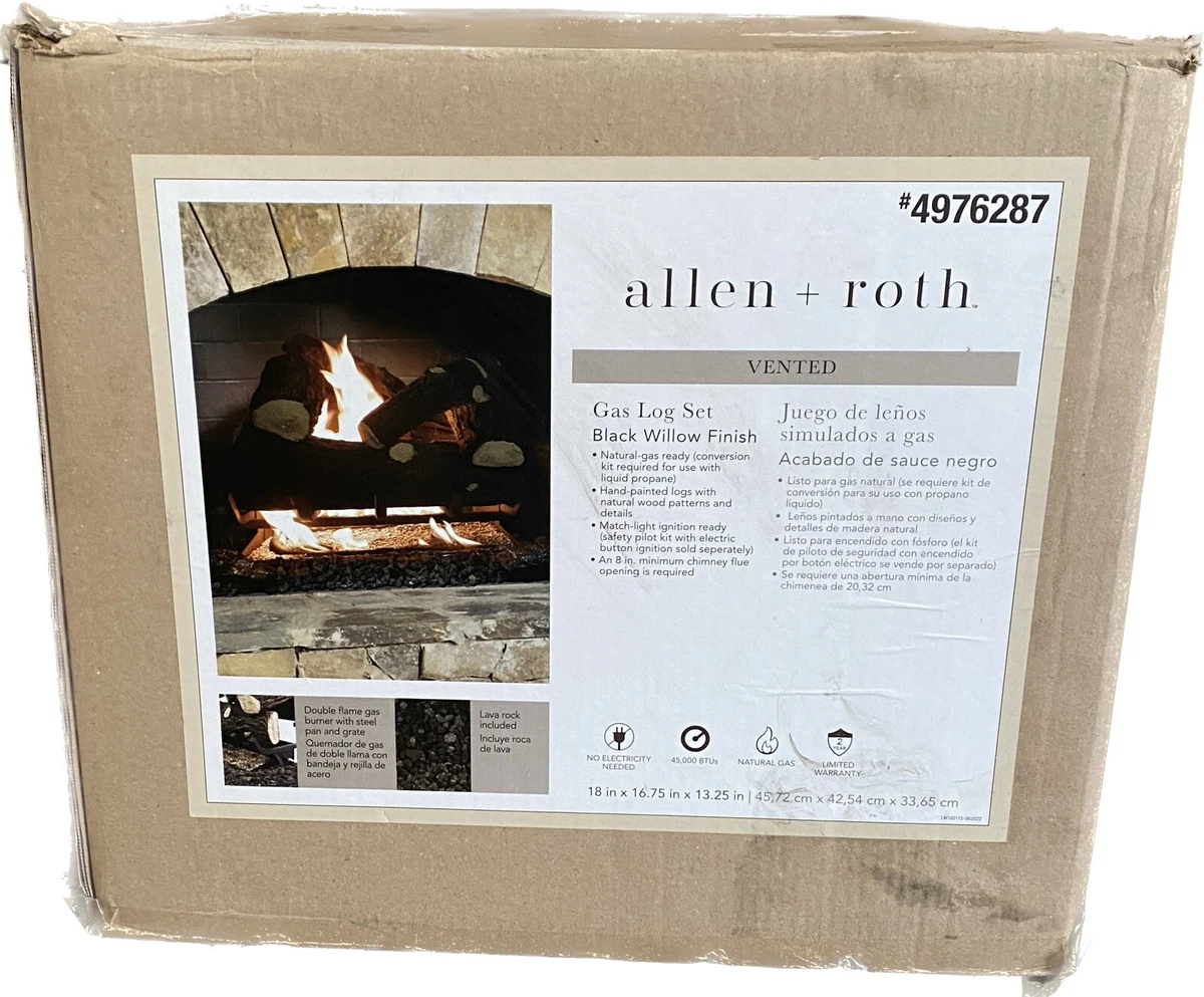Allen u0026amp; Roth 45,000 BTU 18-in Dual Vented Logs 4976287 | eBay