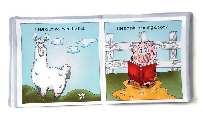 Farmyard Tails - Libros de tela suave para bebés, niños, niños, niñas, niños, niños Foto 3 de 4