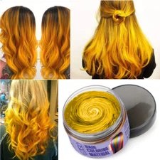 Hair Color Wax Mud Dye Cream Unisex Temporary Modeling Yellow Colors
