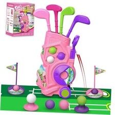  Toddler Golf Set with Putting Mat, 4 Clubs, ...
