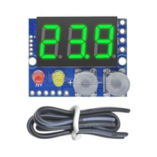 Green LED Display Panel Digital Voltmeter with Alarm Indicator 3 Way DC 0-99.9V