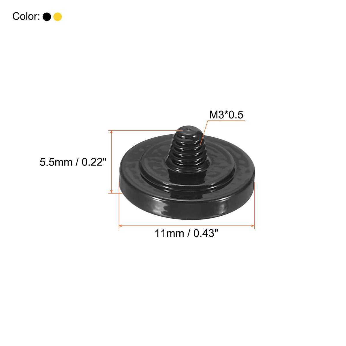 Camera Shutter Button 2pcs Shutter Release Button Concave, Black