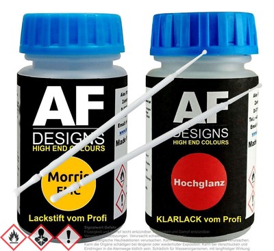 Für Morris FMC Golden Yellow Lackstift Klarlack Lacktupfer Autolack Set