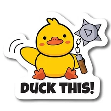 Magnet Me Up Duck This! Crazy Cute Duck Magnet Decal, 6x4 Inches, Magnet for Car