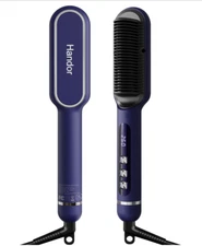 Handor Negative Ionic Hair Straightener Brush with 9 Temp Settings LED Display