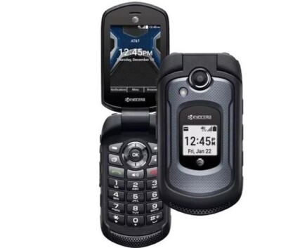 Kyocera Dura XE E4710 AT&T Unlocked Rugged Camera FLIP Phone 4G LTE VoLTE Kosher
