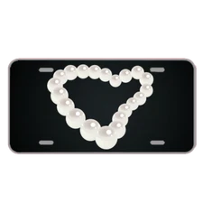 Custom Novelty License Plate With Pearl Necklace Design