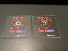 EV Electro-Voice Speaker Pro Audio Sticker Square 3X3 2PC SET