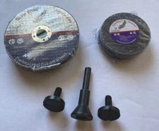 ✅2” & 3” Stainless Metal Cut Off Wheels With 3pc 1/4” Mandrel set arbor Shank✅