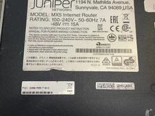 Juniper MX5-T CHAS-MX5-T-S-C Router x2 PSU x1 MIC-3D-20GE-SFP