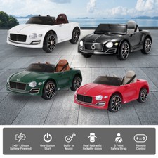 Licensed Bentley 12V Electric Kids Ride On Car Toys w/ Remote Control,MP3,Lights