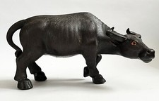 15" CHINESE SHIWAN CERAMIC POTTERY WATER BUFFALO SCULPTURE LATE QING REPUBLIC