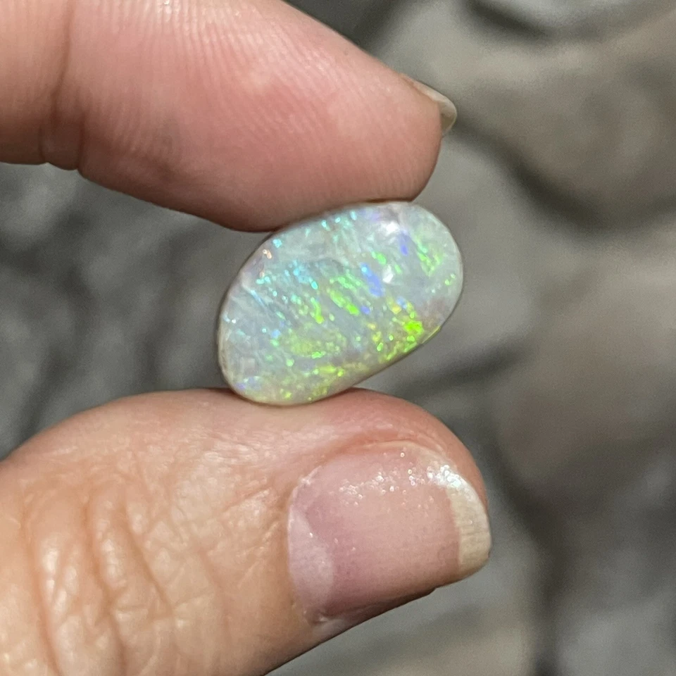 6.8ct 17.2x11.5c5.8mm Stunning Solid Australian Mintabee Black Opal Cabochon Gem - Image 2 of 4