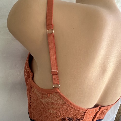 Sujetador Push Up Rachel Roy 34C Naranja Encaje Longline Acolchado - Imagen 4 de 8
