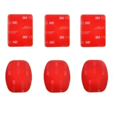 PULUZ 3 Flat 3M VHB Adhesive Pad Stickers + 3 Curved 3M VHB Adhesive Pad Sticker