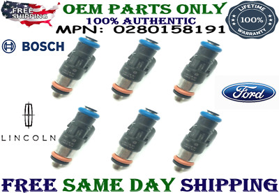 GENUINE Bosch  6 SETS Fuel Injectors for 2011-2017 Lincoln MKX 3.7L V6 BRAND NEW