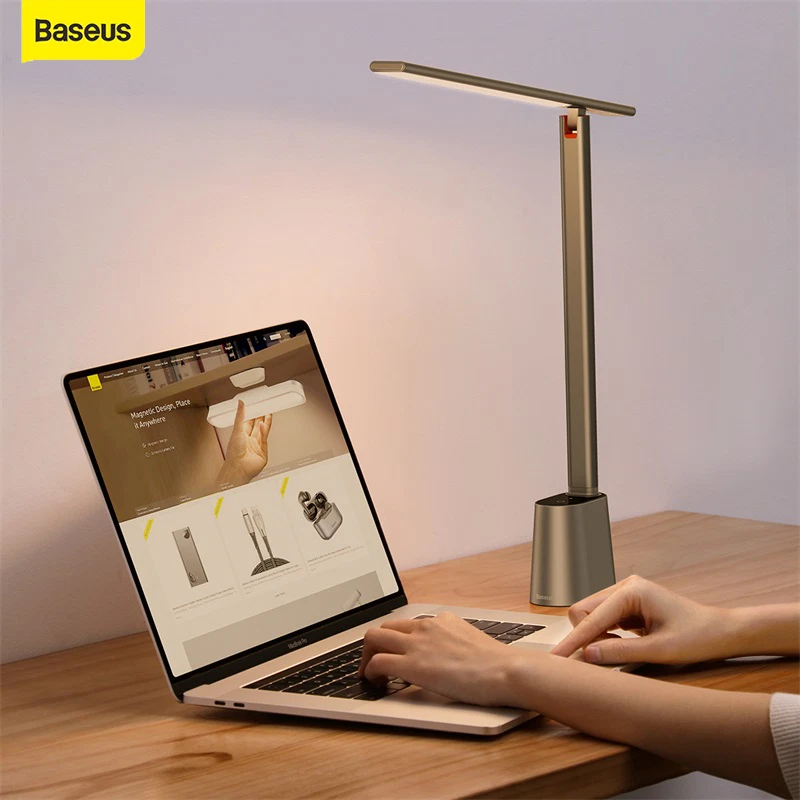 Baseus Dimmable Reading Desk Lamp Rechargeable Cordless Light For Study  Night